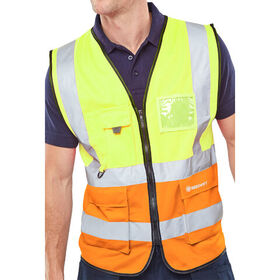 Beeswift Hi-Vis Two Tone Executive Waistcoat (Class 2)